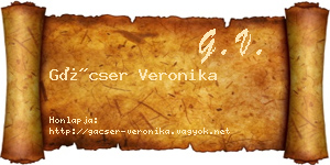 Gácser Veronika névjegykártya