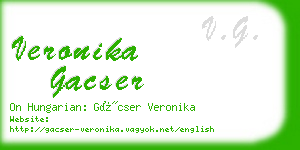 veronika gacser business card